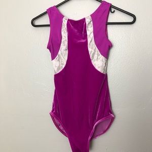 Large dance or gymnastics leotard. Fuchsia
